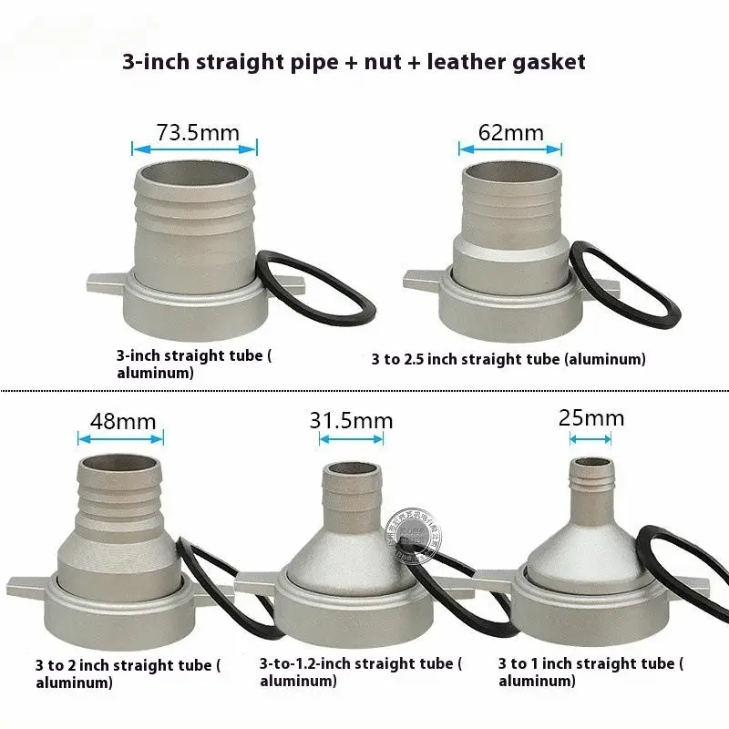 1 Set 1 Inch 3 Inch Aluminum Pipe Connector Wrench With Rubber Gasket Pump Connecting Pipe Fitting Water Pump Fittings