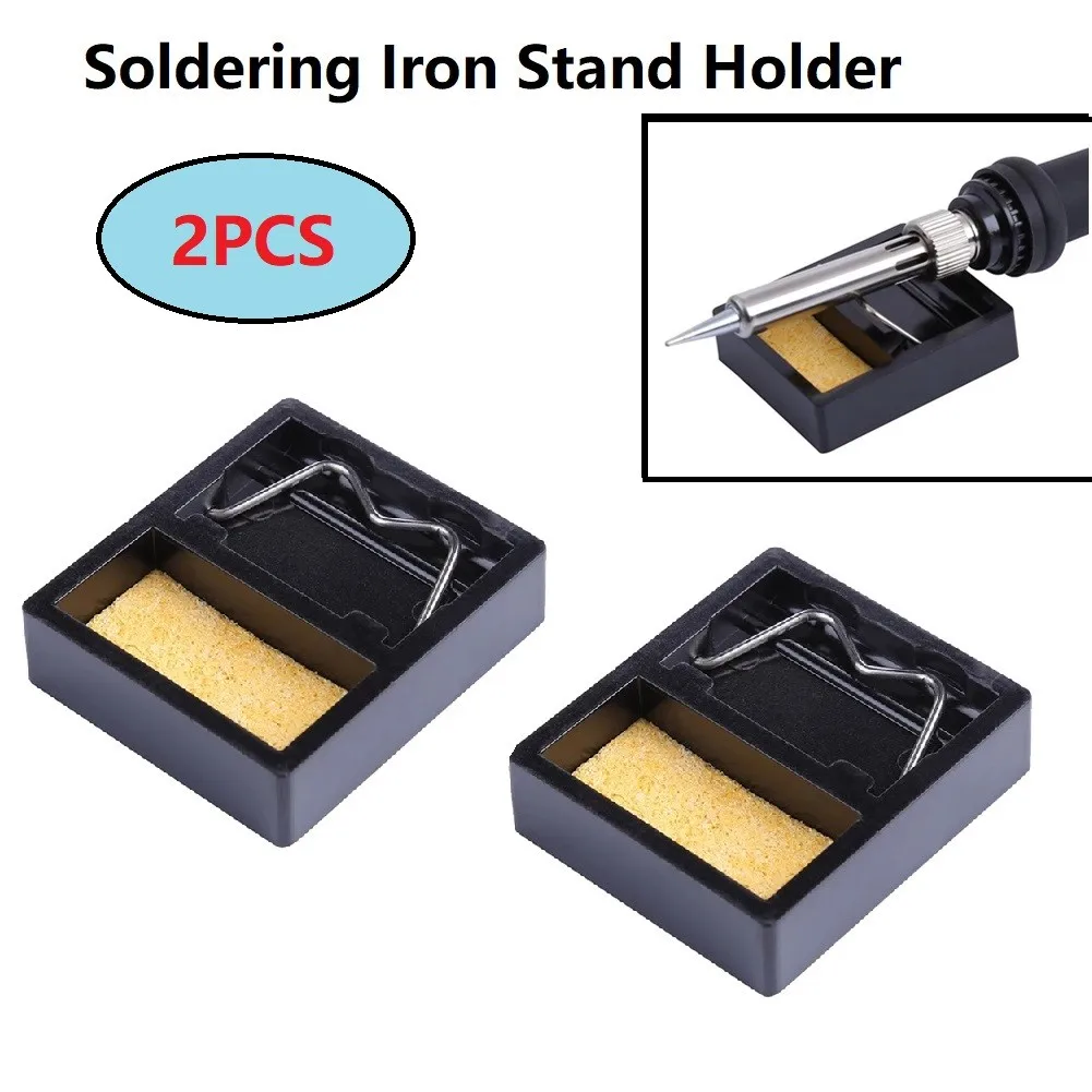 2pcs Mini Soldering Iron Stand Holder Welding Solder Soldering Stand With Clean Sponge For BGA Soldering Station Repair Tools