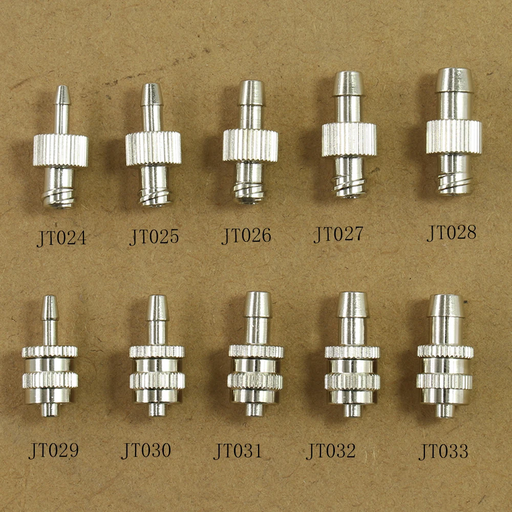 2PCS/Bag Tracheal Joint Glue Machine Tracheal Metal Adapter Pin Tube Connector Tracheal Extension Luer Adapter