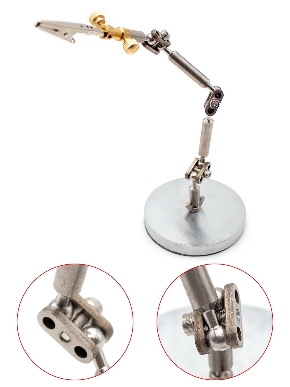 Stop Motion Animation Stand Stainless Steel Articulated Armature Puppet Prop Shooting All-Metal Fixture with 5pcs Head
