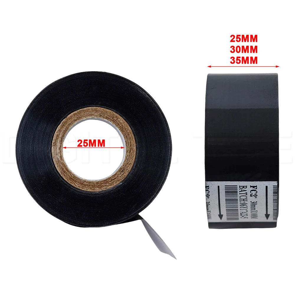 30mmx100m Black Hot Stamping Foil Thermal Transfer Ribbon Resin for Coder Printer Machine, Black Color Ribbon for Coding Machine