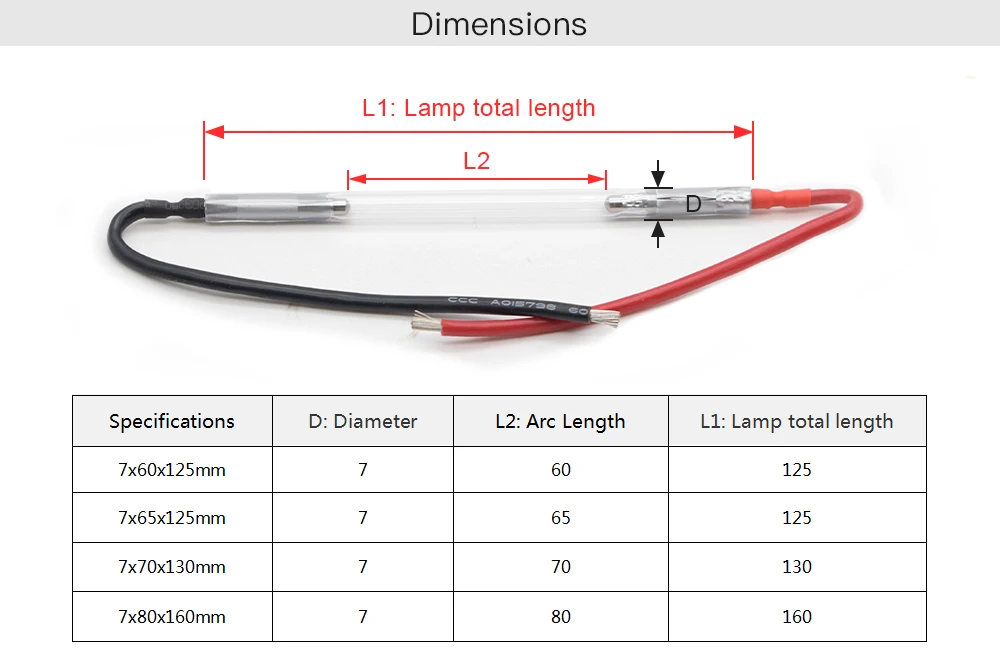 IPL Beauty Xenon Lamp OPT Hair handle Removal Photon Skin Rejuvenation Medical Accessories Parts E-light Xenon Tube
