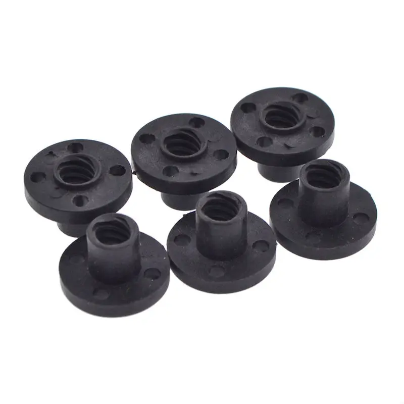 5pcs Black TR8 Lead Screw POM nut TR8x2/TR8x4/TR8x8 Trapezoidal Screw Nuts Delrin Nuts 8mm