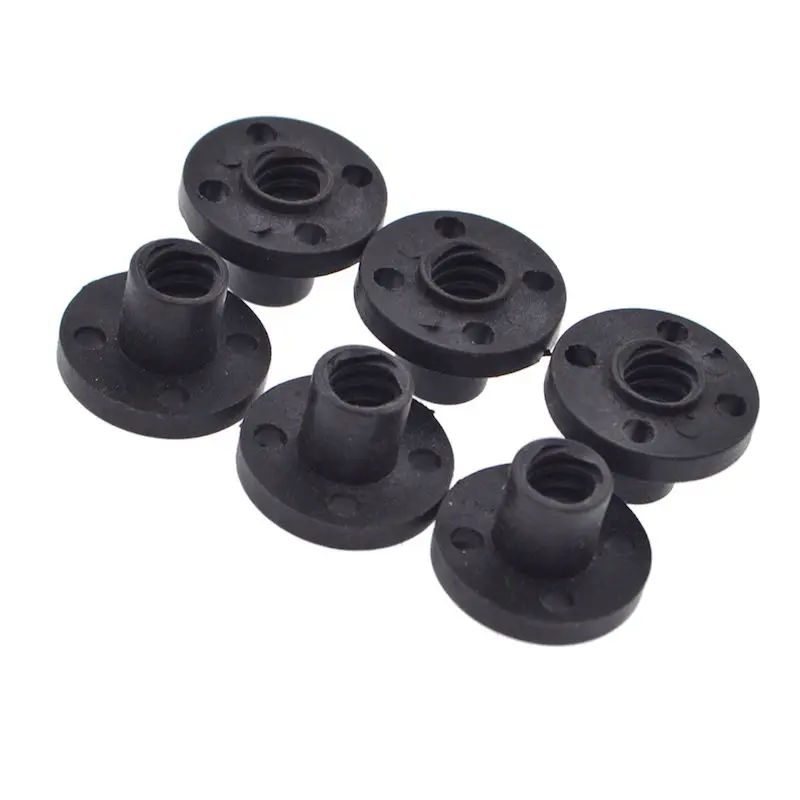 5pcs Black TR8 Lead Screw POM nut TR8x2/TR8x4/TR8x8 Trapezoidal Screw Nuts Delrin Nuts 8mm