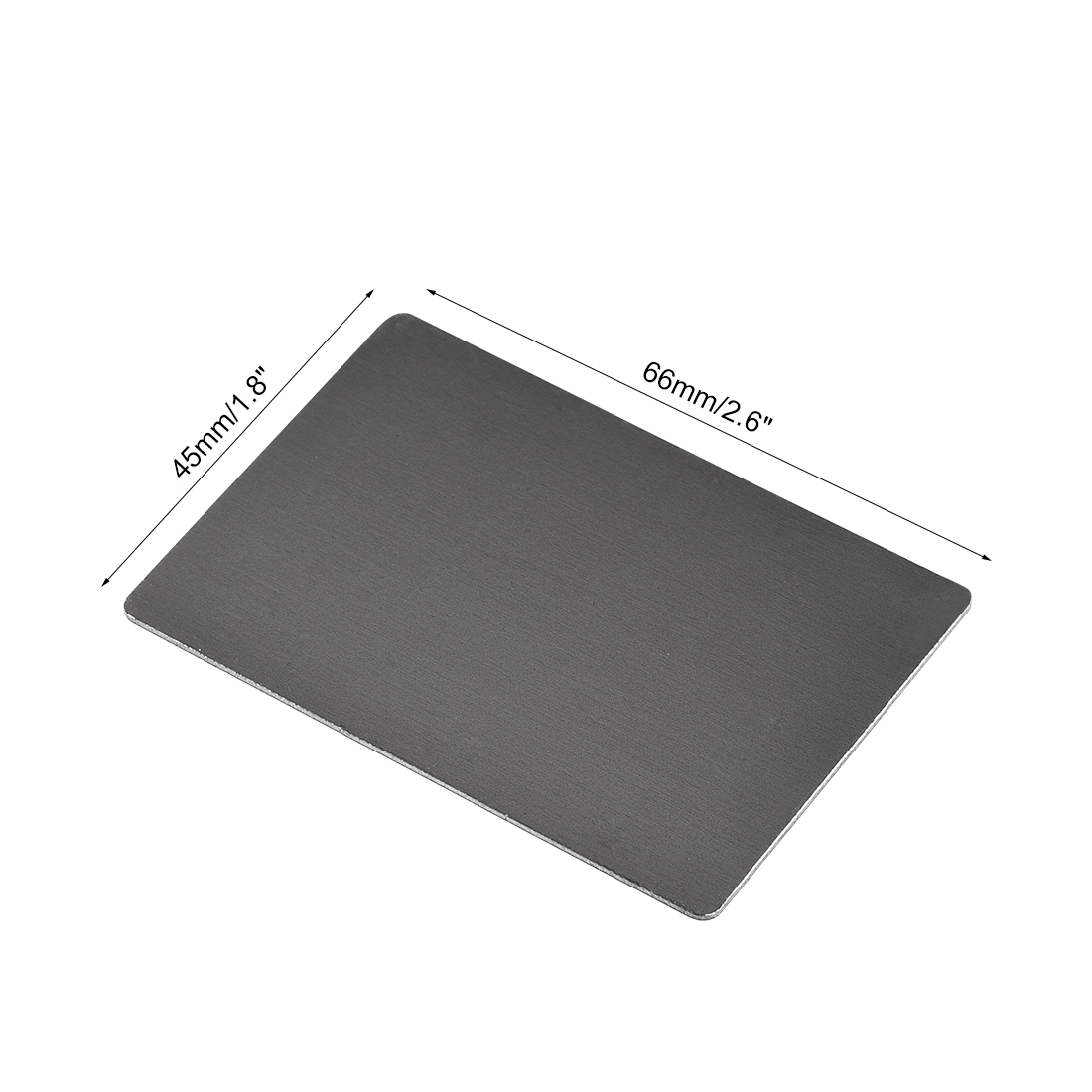 Uxcell 5Pcs Blank Metal Business Card 1mm Thickness Anodized Aluminum Plate Blanks Card for DIY Laser Printing Engraving Black