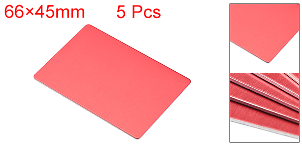 Uxcell 5Pcs Blank Metal Business Card 1mm Thickness Anodized Aluminum Plate Blanks Card for DIY Laser Printing Engraving Black