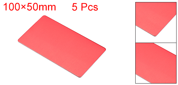 Uxcell 5Pcs Blank Metal Business Card 1mm Thickness Anodized Aluminum Plate Blanks Card for DIY Laser Printing Engraving Black