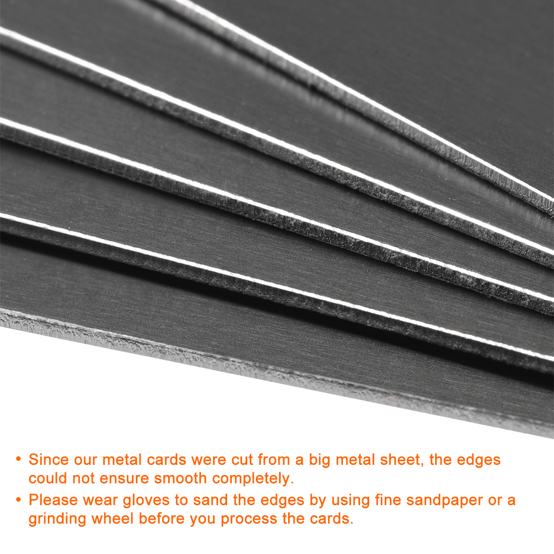 Uxcell 5Pcs Blank Metal Business Card 1mm Thickness Anodized Aluminum Plate Blanks Card for DIY Laser Printing Engraving Black