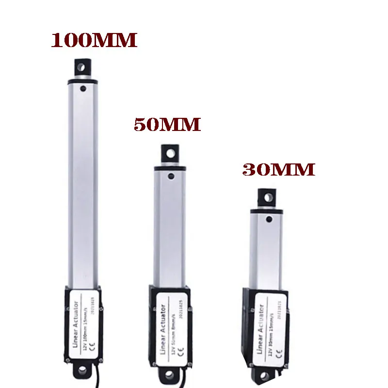 30mm/50mm/100mm DC 12V Mirco Electric Linear Actuator 30N/60N/90N/150N Motor Controller Mini Eectric Push Rod Putter