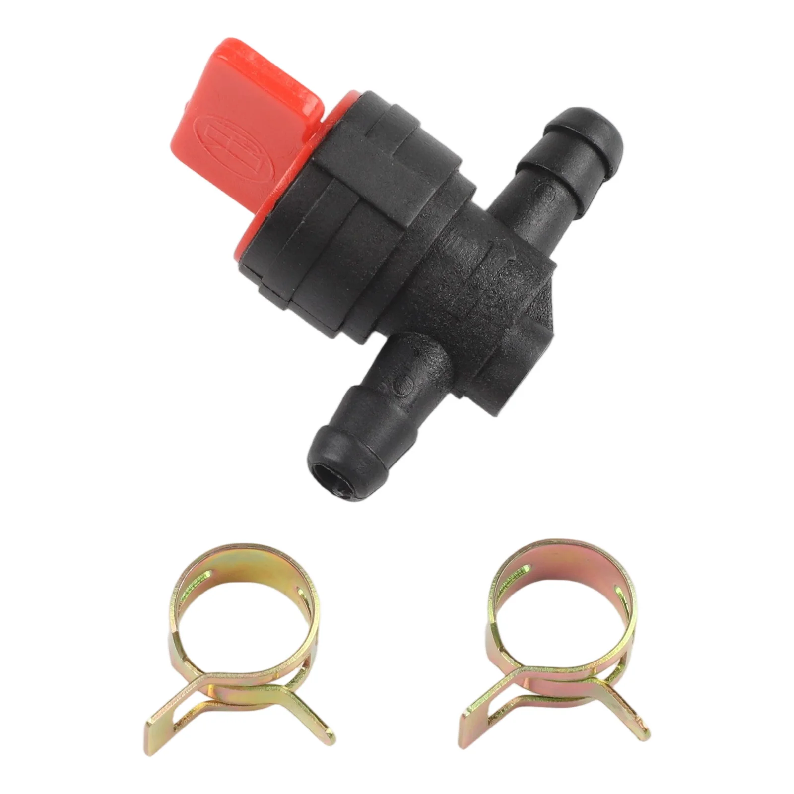 Petrol Tap And 2 Clamps Petrol Diesel Shut-off Valve For 6-8mm Hose Garden Tools Clamp Lawn Mower Parts