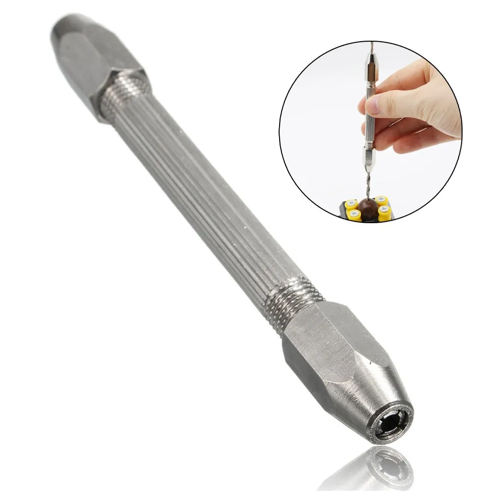 0-3.1mm Drill Bit Clamp Watchmaker Pin Vice Home Carving Repair Tool Double Ended Screwdrivers Collet Holder