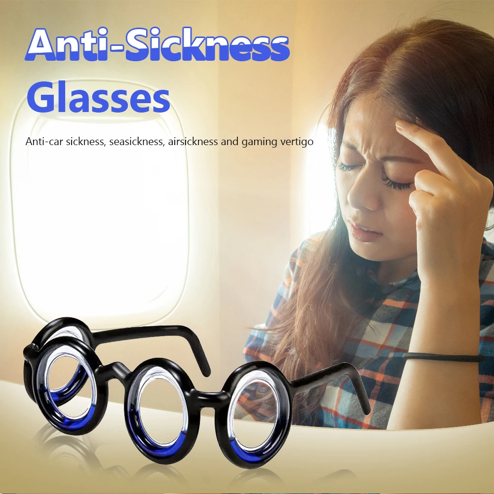1-5PCS Multipurpose Anti-Sickness Glasses Without Lens Motion Sickness Glasses Detachable Foldable for Taking Boat Plane