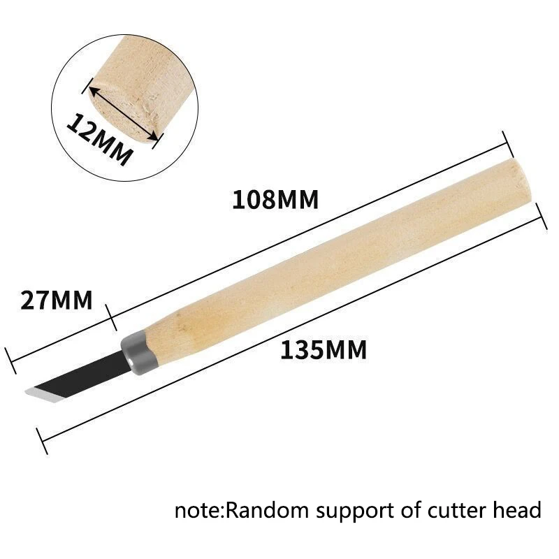 12pcHandmade woodworking carving Wood Carving Chisels Set For Basic Cutting&Detailed Woodworking DIY Hand Tools Gouges Knife Kit