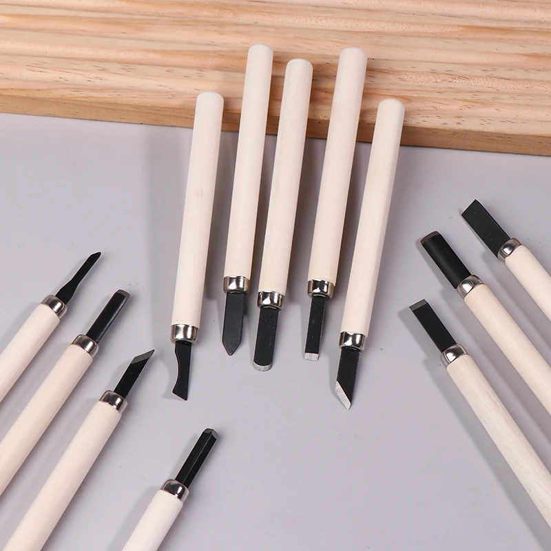 12pcHandmade woodworking carving Wood Carving Chisels Set For Basic Cutting&Detailed Woodworking DIY Hand Tools Gouges Knife Kit