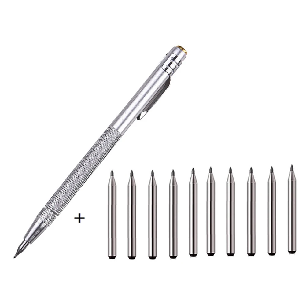 11Pcs Carbide Tip Scriber Engraving Pen For Engraving Metal Sheet Stainless Steel Ceramic And Glass Scribing Hand Tools