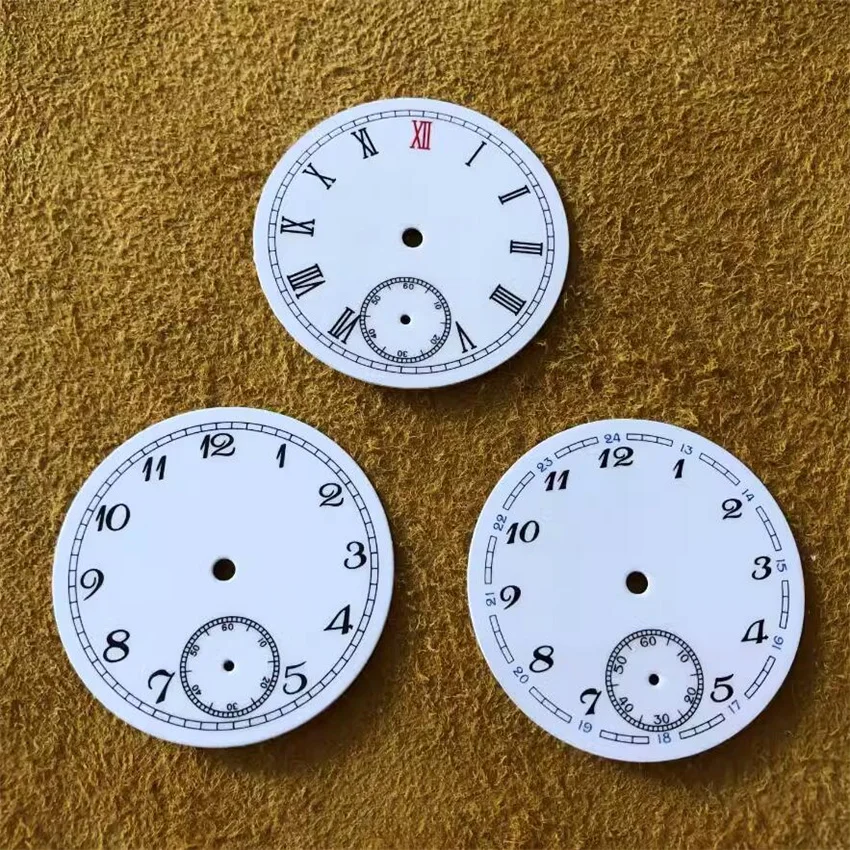 NEW Enamel Watch Dial 37MM 6 o'clock Seconds Dial Plate For ETA 6498/ST3621 manual mechanical movement Watch Repair Accessories
