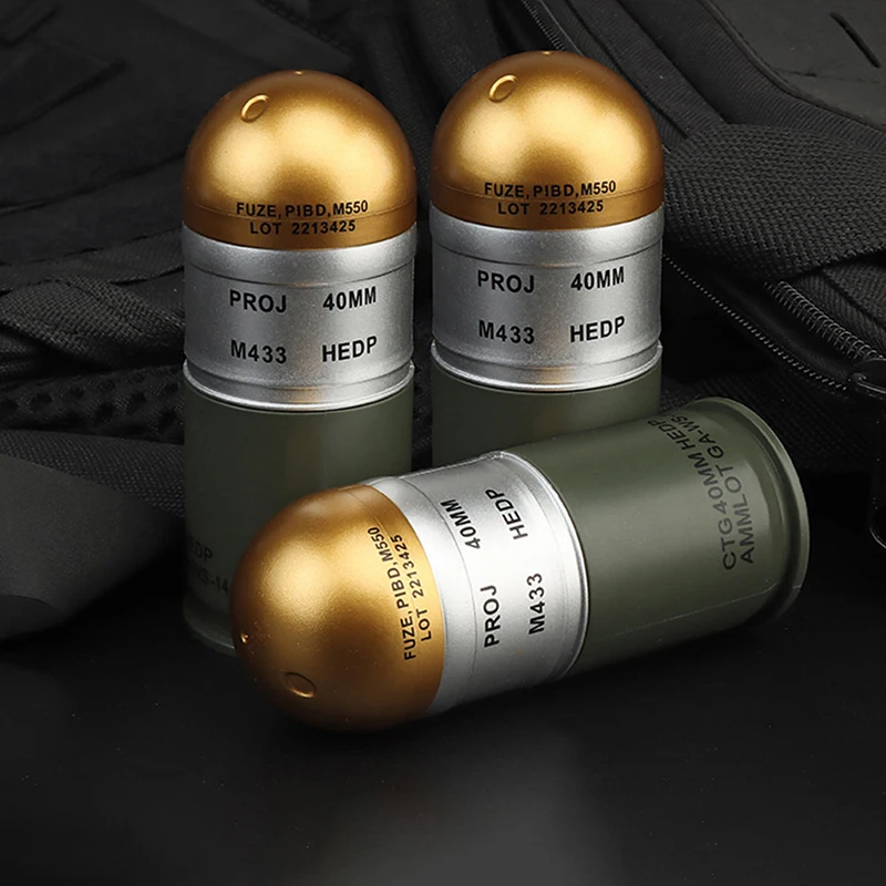 1/2/3 pcs M433 HEDP 40mm Cartridge Dummy Grenade Model Mini Storage Case Military Fan Toy Video Props Cos Model Storage Box