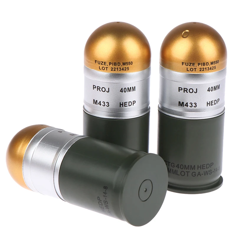 1/2/3 pcs M433 HEDP 40mm Cartridge Dummy Grenade Model Mini Storage Case Military Fan Toy Video Props Cos Model Storage Box