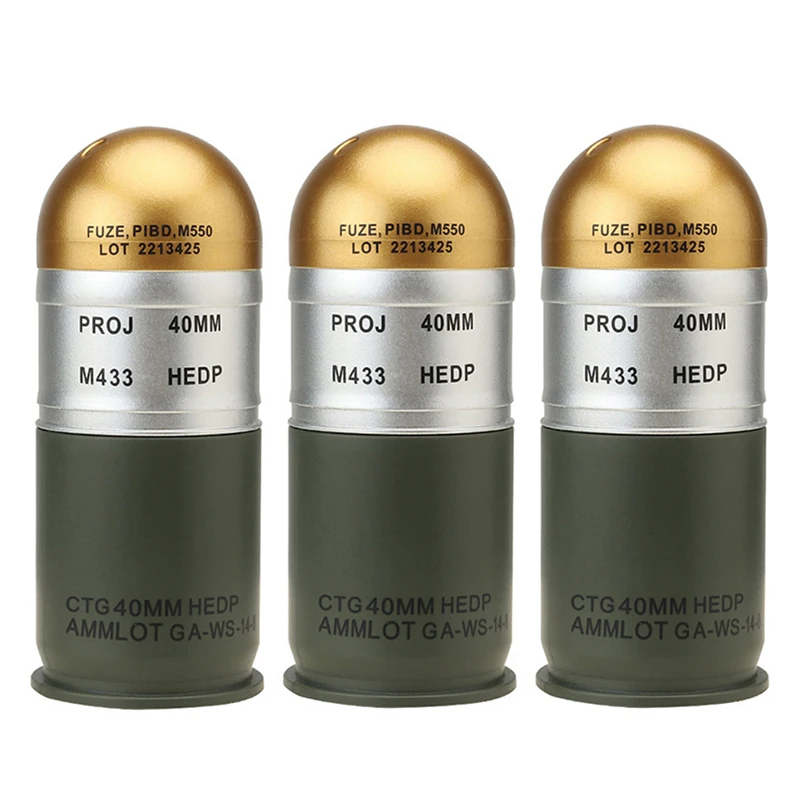 1/2/3 pcs M433 HEDP 40mm Cartridge Dummy Grenade Model Mini Storage Case Military Fan Toy Video Props Cos Model Storage Box