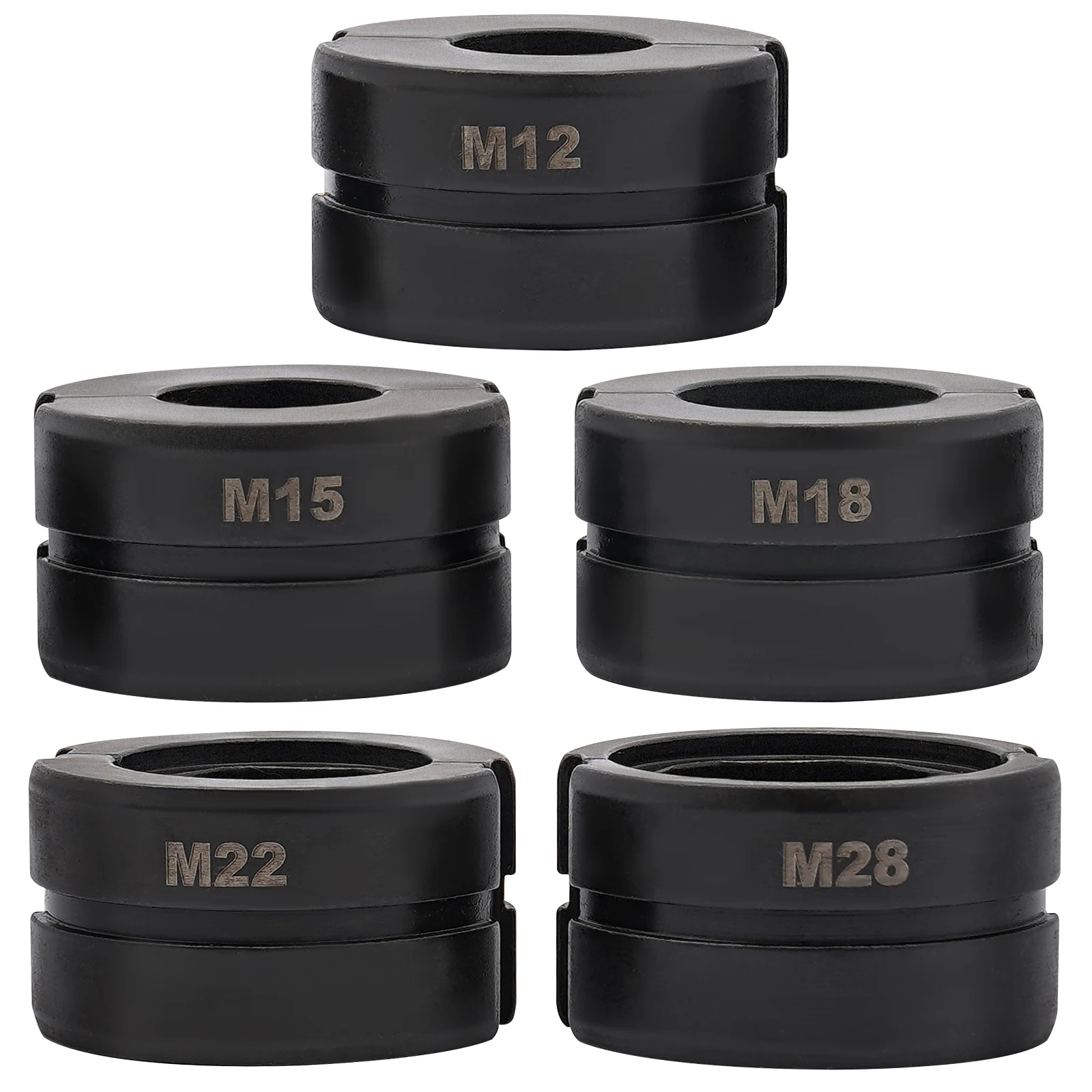 M/V-Contour 12/15/18/22/28mm Presser Jaws Set,Crimping Dies Tubular Clamp Kit,Crimp Inserts for Crimping Copper Tubes