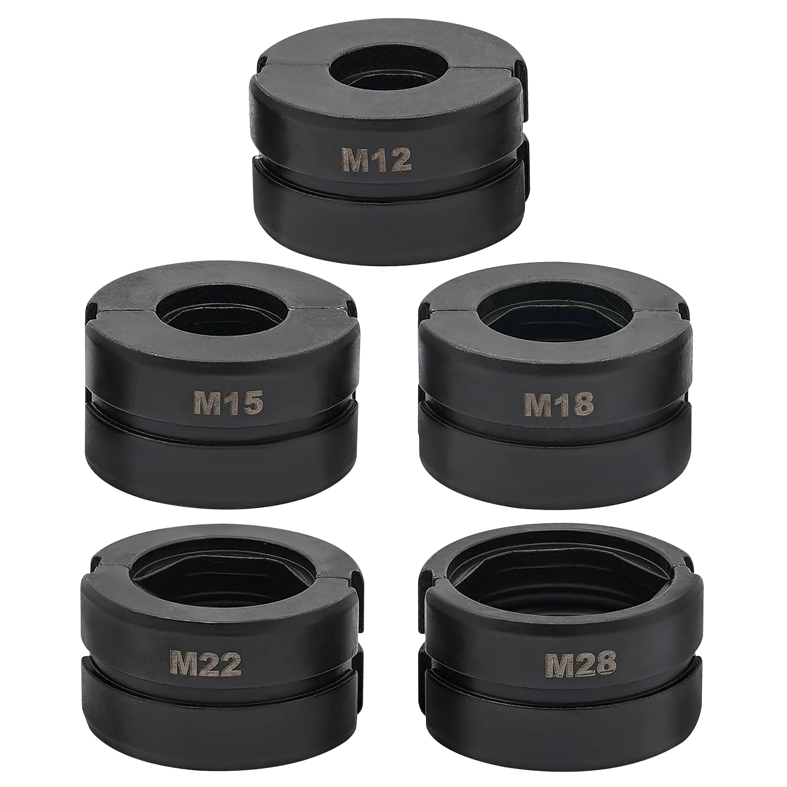 M/V-Contour 12/15/18/22/28mm Presser Jaws Set,Crimping Dies Tubular Clamp Kit,Crimp Inserts for Crimping Copper Tubes