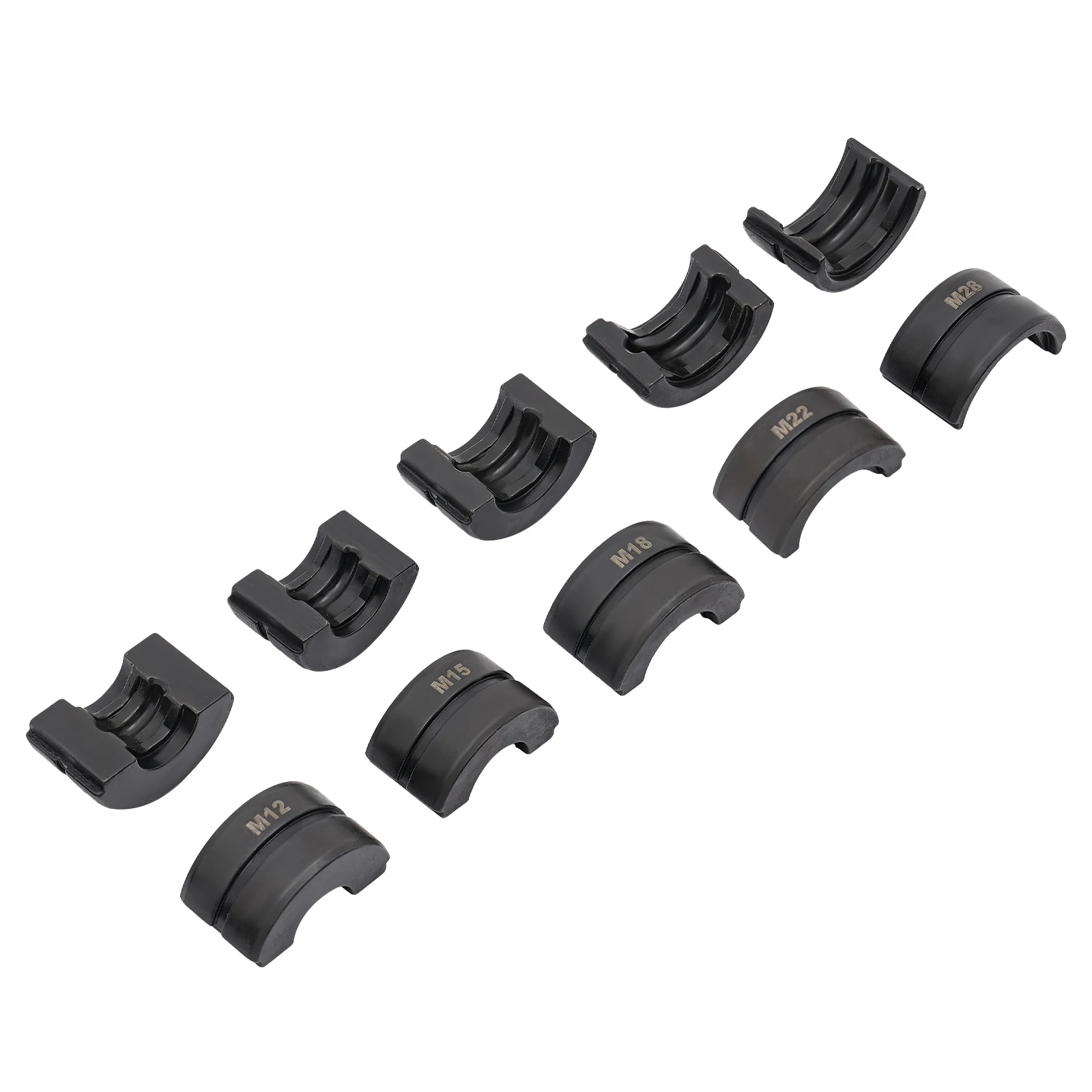 M/V-Contour 12/15/18/22/28mm Presser Jaws Set,Crimping Dies Tubular Clamp Kit,Crimp Inserts for Crimping Copper Tubes