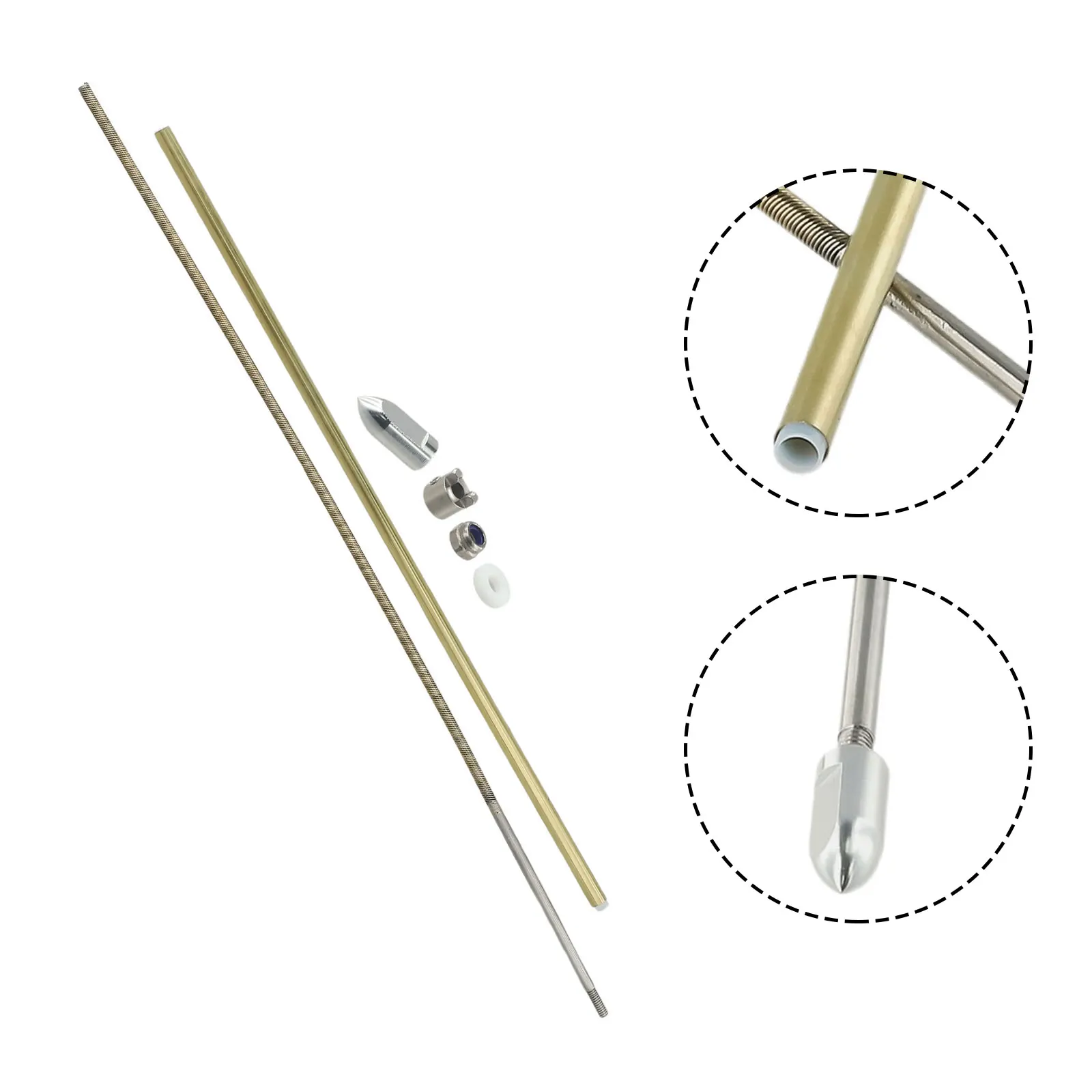 Flexible Shaft High Quality RC Boat Flexible Shaft 4mm CW/CCW Direction with Prop Nut Drive Dog and 350mm Length