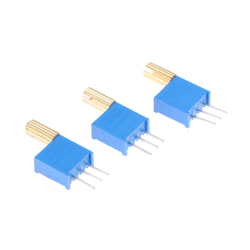 5PCS 3296W Multi-turn Adjustable Potentiometer 1K2K5K10K20K50K100K200K500K1M Metal Shaft Long Handle