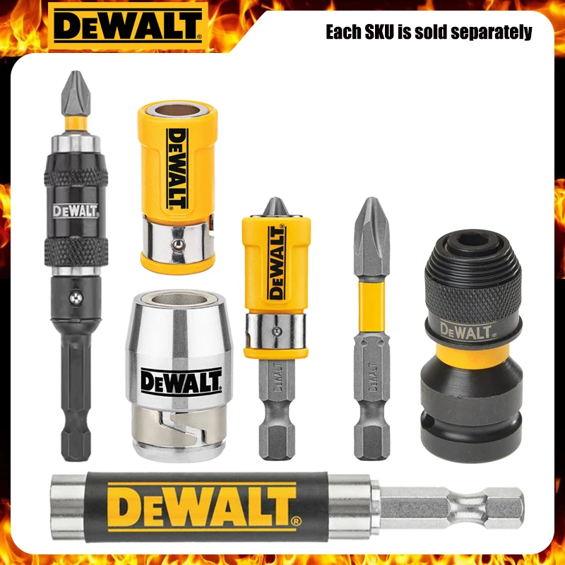DEWALT Original Hexagonal Sleeve Extension Rod Magnet Ring Rotating Bit Fixator Adapter Sell Separately Power Tool Accessories