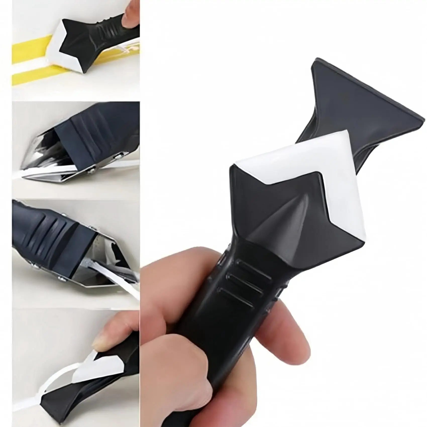 Silicone Caulking Tool 5 in 1 Multi-function Scraper Tool Grout and Caulk Removal Tool for Bathroom Kitchen Floor Window Sink