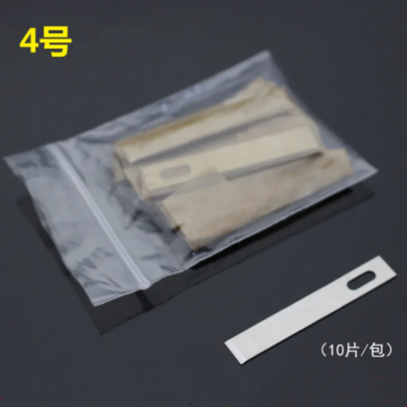 10PCS Stainless Steel Blades with Handle Wood Cutting Engraving Tool Set Mobile Phone BGA IC Chip Glue Removal Repair Hand Tools