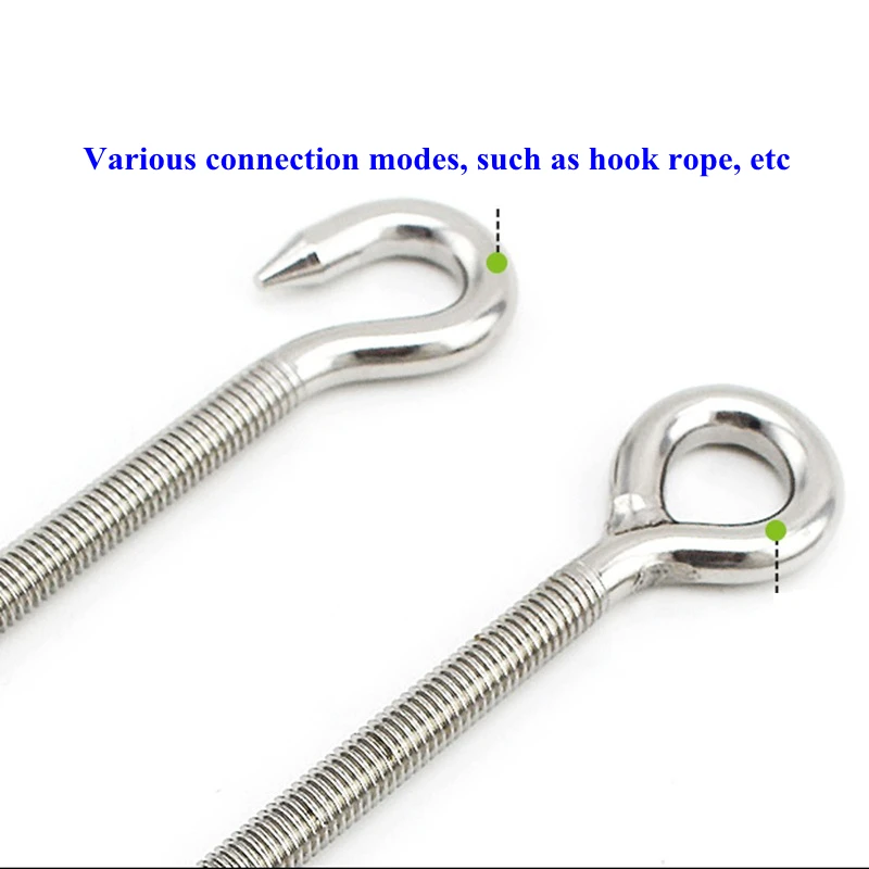 M5~M24 Turnbuckle 304 Stainless Steel Wire Rope Tension Device Shading Net Tarpaulin Installation DIY Tools Flange Bolt Hook