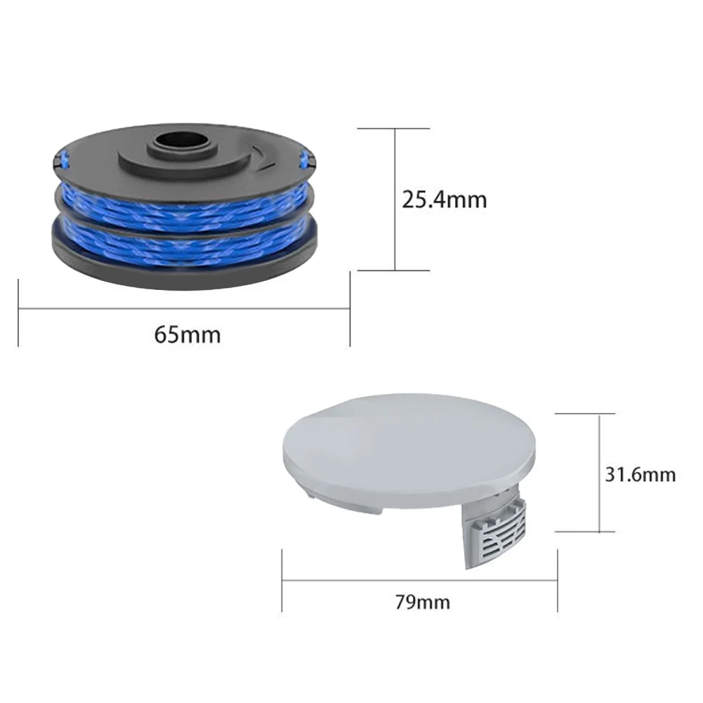 Strimmer Spool Line For RLT4027 RLT4125 RLT5027 RLT5127 RLT6030 RLT6130 Grass Trimmer Accessories Strimmer Line Spool Cap Cover
