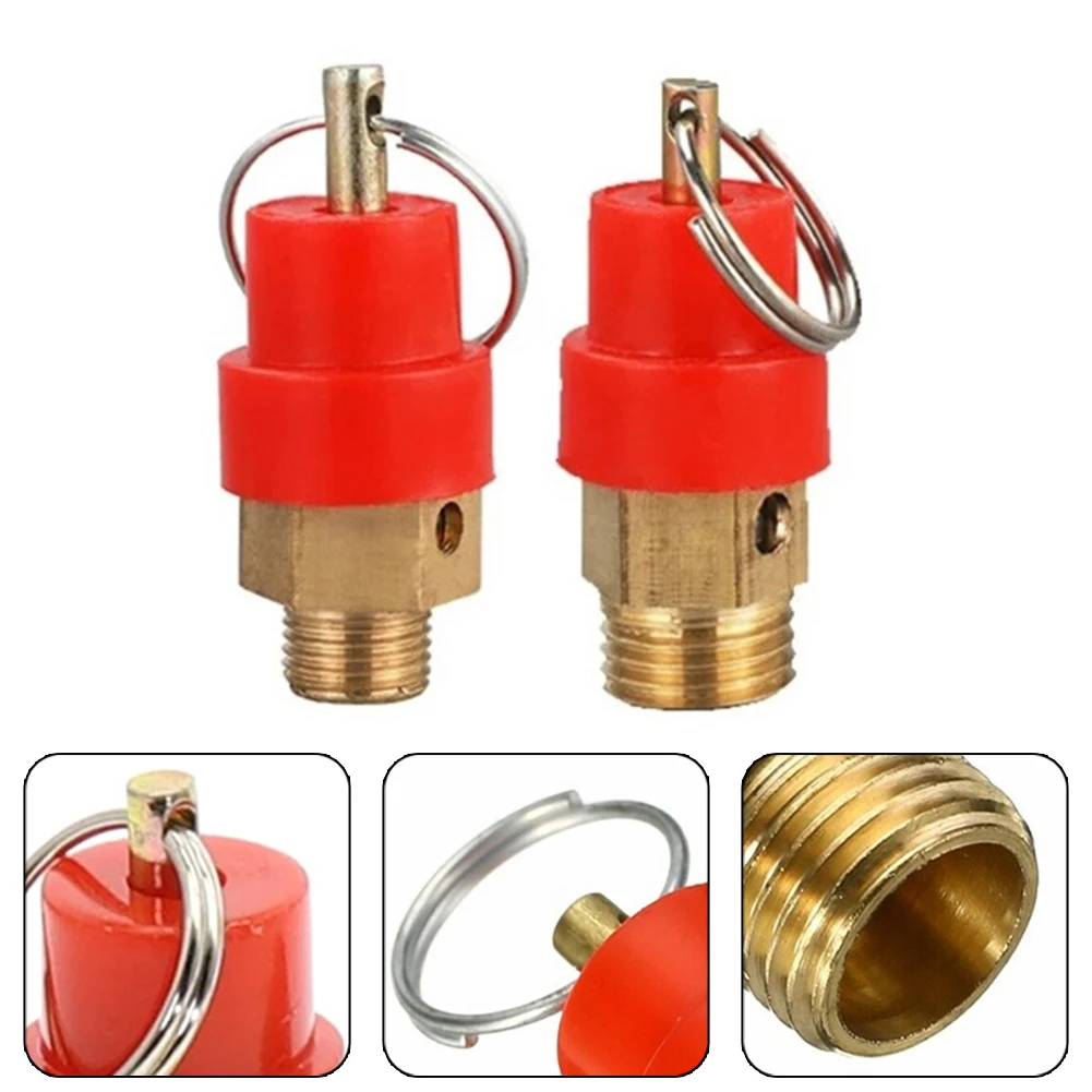 Brass 1/4" 1/8" BSP 8kg Air Compressor Pressure Safety Relief Valve 120PSI Spring Type Safety Valve For Air Pump Compressor