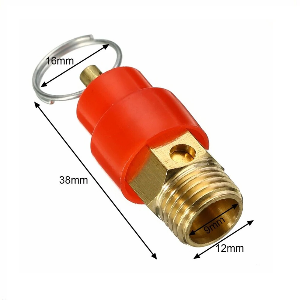 Brass 1/4" 1/8" BSP 8kg Air Compressor Pressure Safety Relief Valve 120PSI Spring Type Safety Valve For Air Pump Compressor