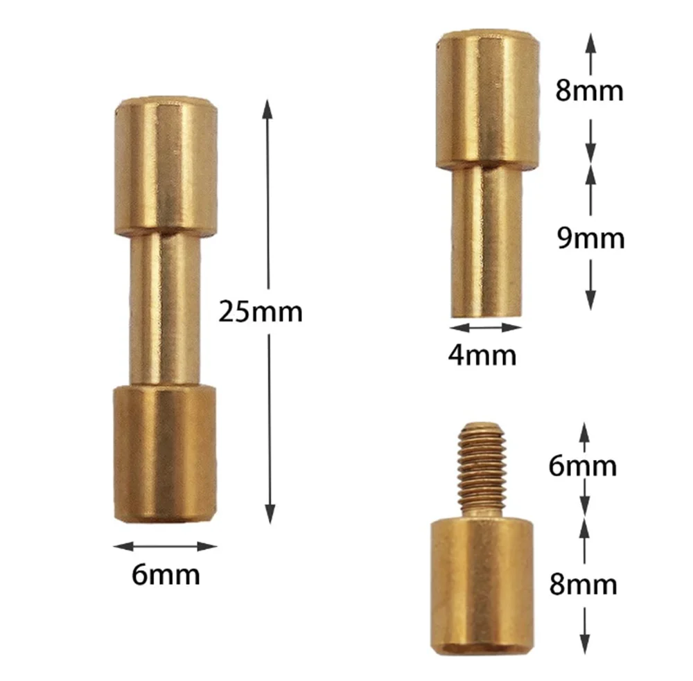 10 Sets of 6*4mm Brass Corby Bolts Fasteners Tactical Lock Rivets, Knife DIY Tool Handle Fastener Revision, EDC Knife Screw