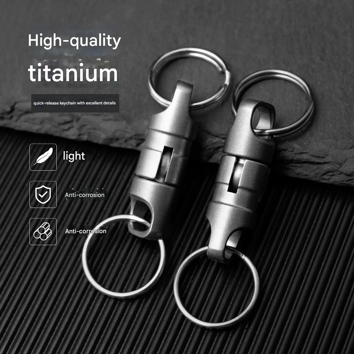 Titanium Alloy 360° Rotatable Keychain Quick Release Buckle Anti Stripping Dog walking Lightwei Buckle Safety With Lock design