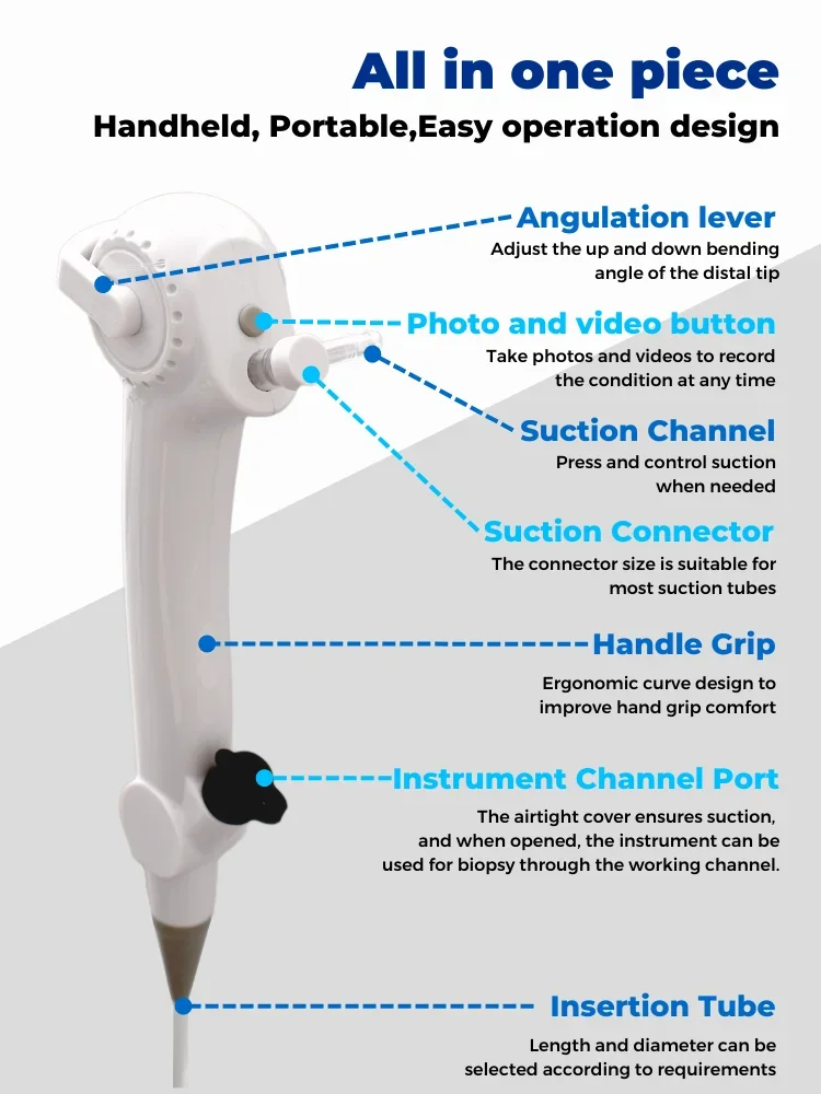2026 Nasopharyngoscope China BESDATA 3.5mm/2.8mm USB Rhinolaryngoscope Portable Flexible Endoscopy For Examination Diagnose