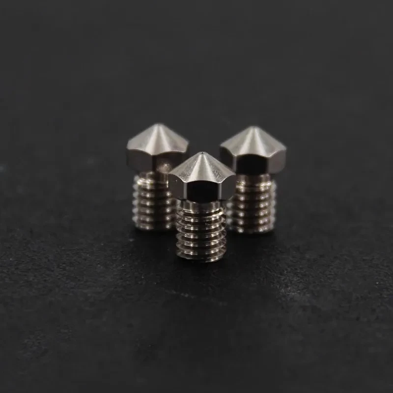 10pcs High Flow V6 Clone 3 in 1 out Copper Plated Nozzles, High Temperature Resistance 350 ° For Mega Kobra BLV Voron 3D Printer