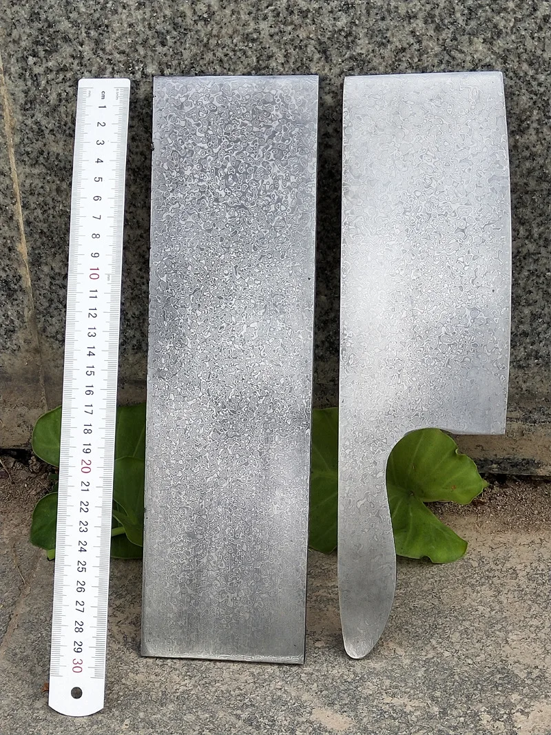 Damascus Steel Sandwich structure VG10 Clip Steel Already Quenched Blade Steel Raw materials Diy Knife 30x8.5x0.3cm