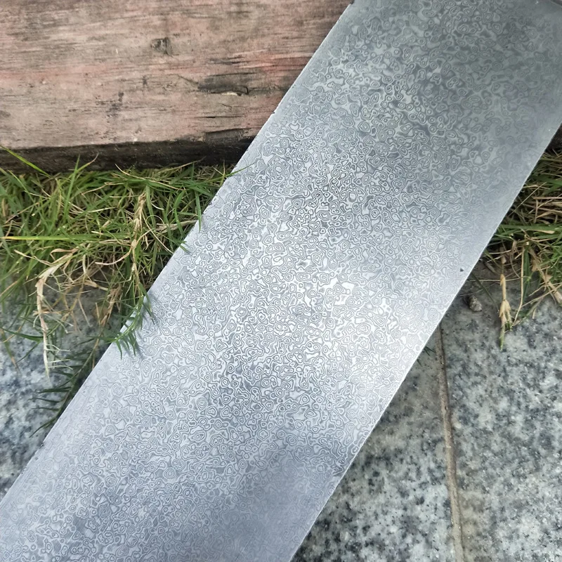Damascus Steel Sandwich structure VG10 Clip Steel Already Quenched Blade Steel Raw materials Diy Knife 30x8.5x0.3cm