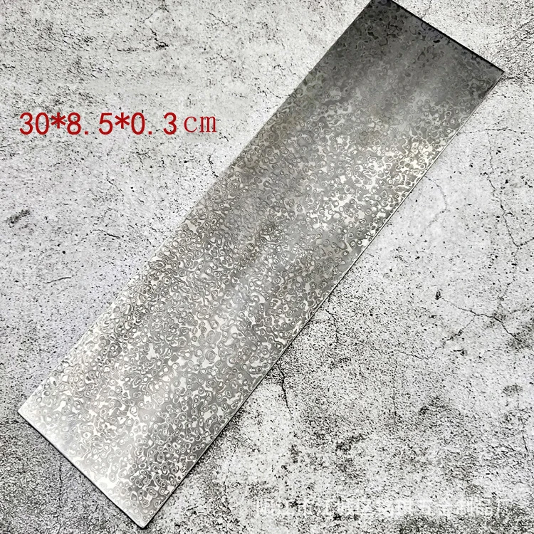Damascus Steel Sandwich structure VG10 Clip Steel Already Quenched Blade Steel Raw materials Diy Knife 30x8.5x0.3cm