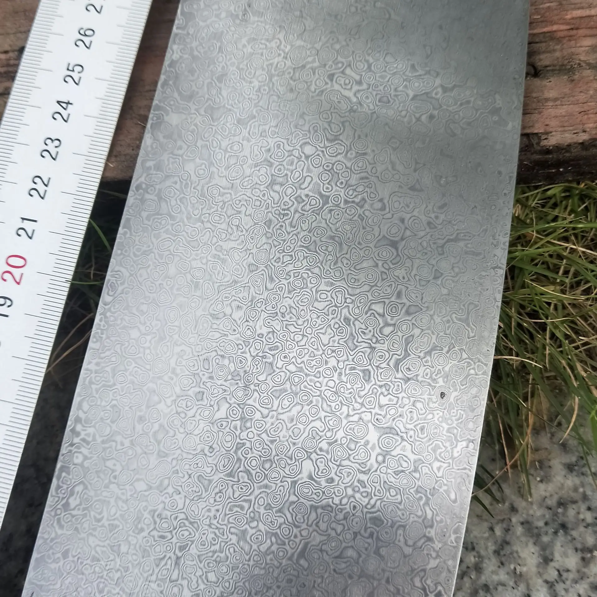 Damascus Steel Sandwich structure VG10 Clip Steel Already Quenched Blade Steel Raw materials Diy Knife 30x8.5x0.3cm