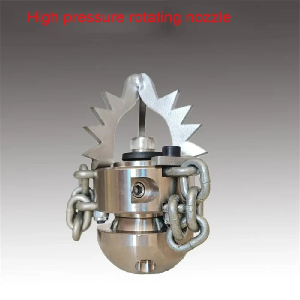 G3/8 High-pressure Blasting Nozzle 0.65KG Stainless Steel Rotating Cleaning And Dredging Of Hard Objects In The Sewer Pipeline