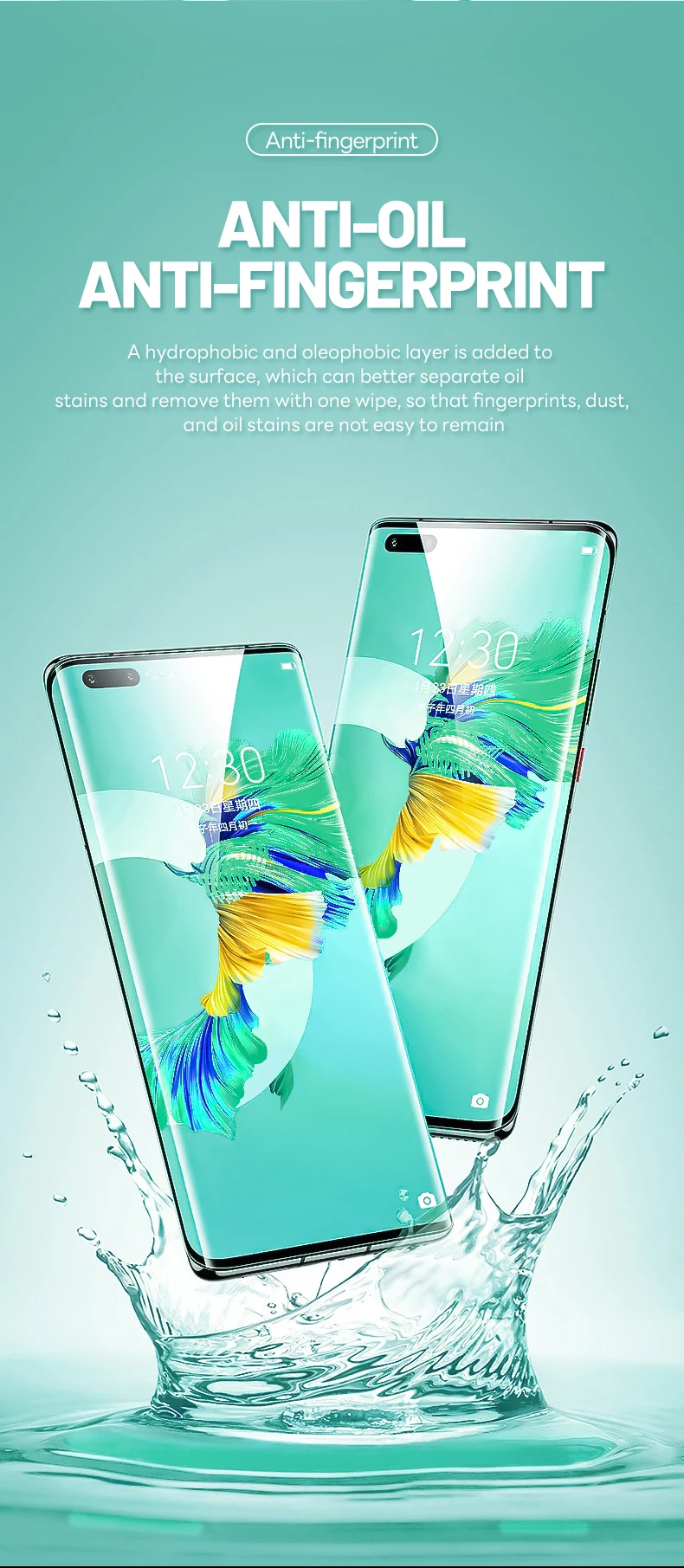 TUOLI 50pcs X9HA HD Protector Film Nano Liquid Uv Glue Tempered Glass Curing Clear Curved Screen Universal Any Type Mobile Phone
