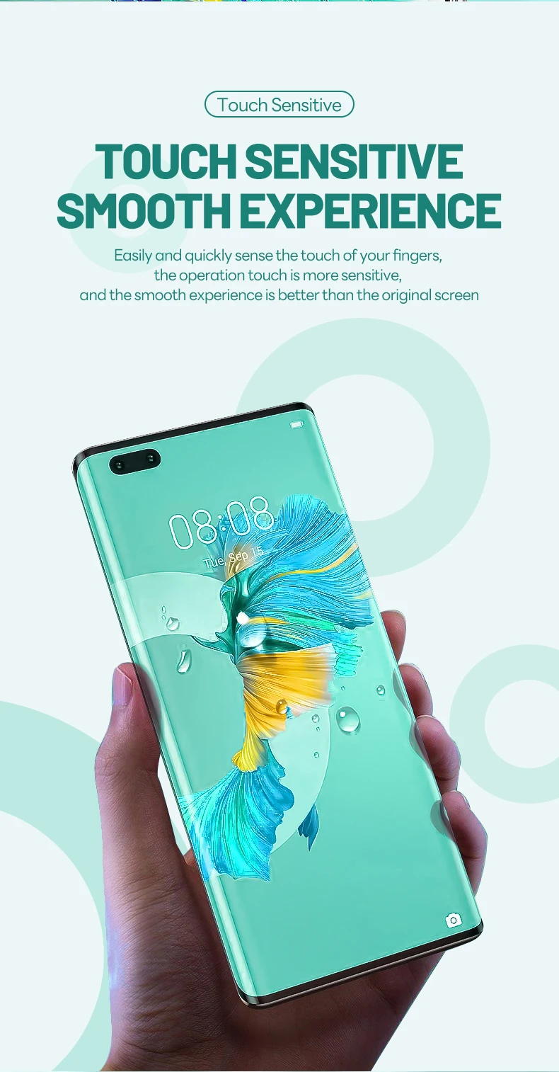 TUOLI 50pcs X9HA HD Protector Film Nano Liquid Uv Glue Tempered Glass Curing Clear Curved Screen Universal Any Type Mobile Phone
