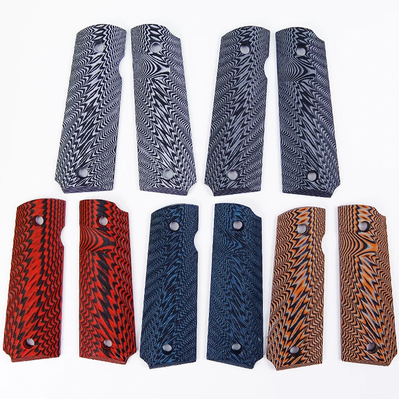 1Pair Tactics Full Size G10 Material Radial Textured 1911 Grips Patches DIY Making Replace Accessories Scales Decor Slabs