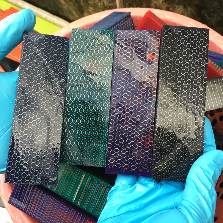 1piece C-Tek Snake Skin Honeycomb Resin Plate Patch Material for DIY Knife Making Handle Material 120x40x8mm