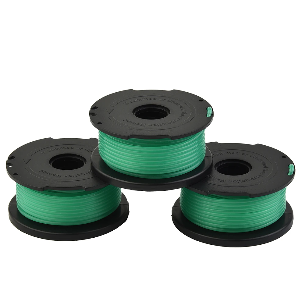 3PCS Trimmer Spool Line Replacement Plastic Spool Line A6482 For Black Decker GL7033 GL8033 GL9035 Garden Lawn Mower Parts