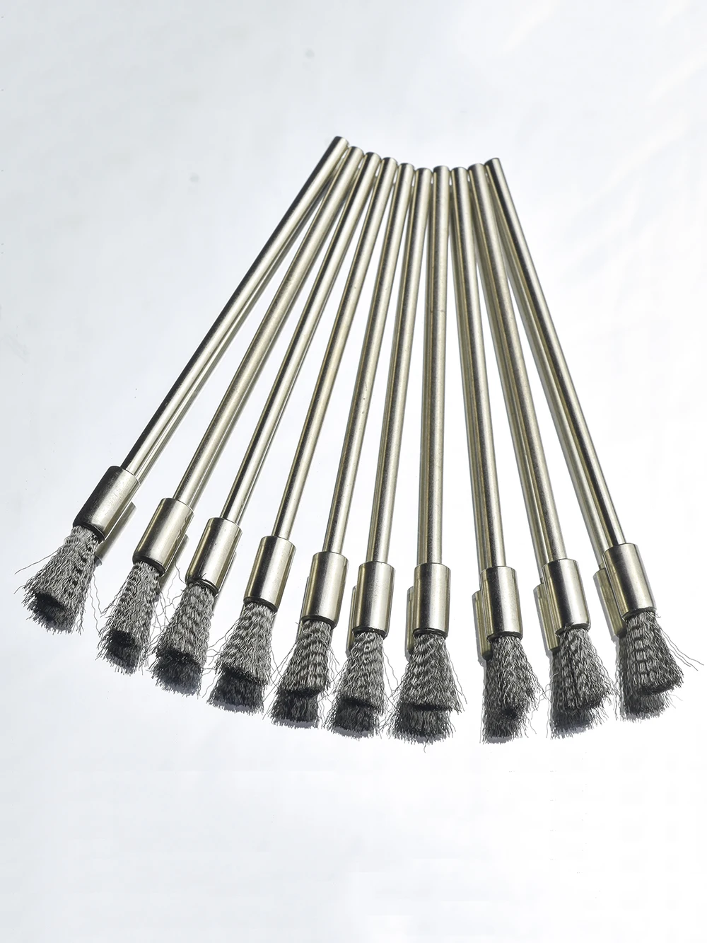 Rebuild Master 10/30/50pc Pen Wire 100mm 3.0 Shank Steel Cleaning End Rotary Tool Stainless Steel Brass Brush Rust Paint Removal